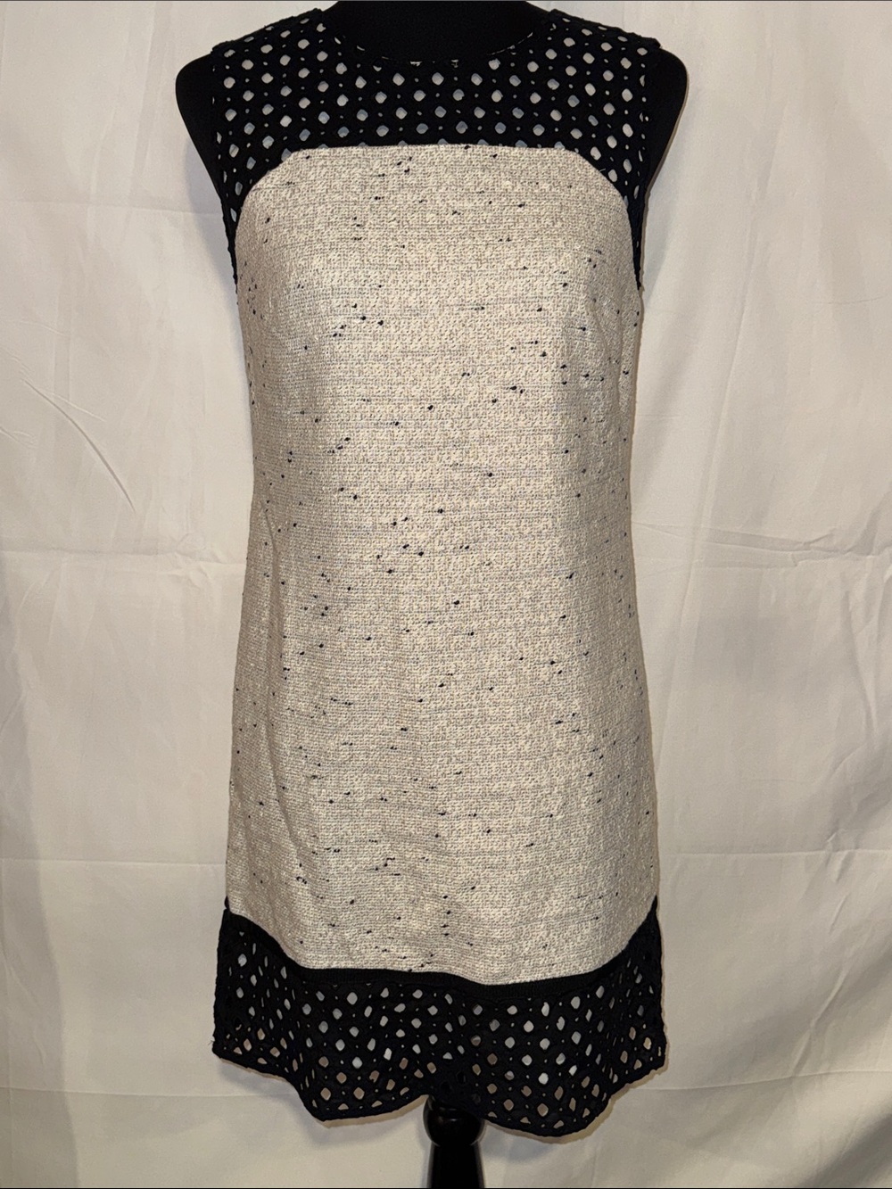Ann Taylor Sleeveless Tweed Shift Dress